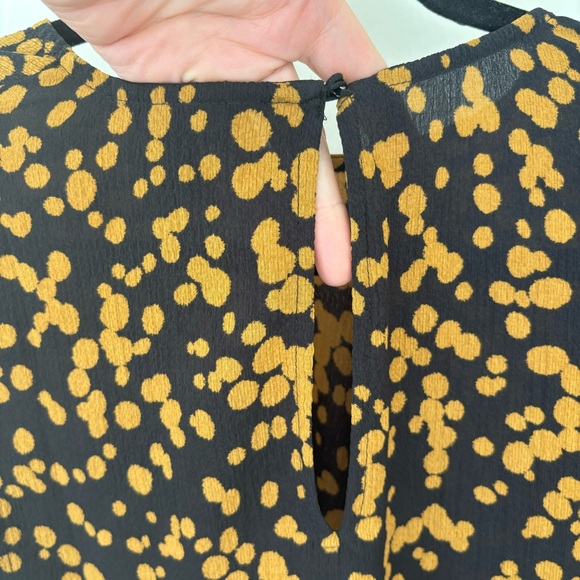RW&Co | Crepe Long Sleeve Dot Print Blouse - Size L - Picture 6 of 8